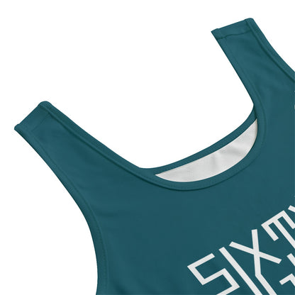 Sixty Eight 93 Logo White Dark Teal Women's Yoga Set