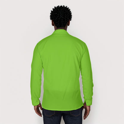 Sixty Eight 93 Logo White Green Apple Men's Long Sleeve Shirt