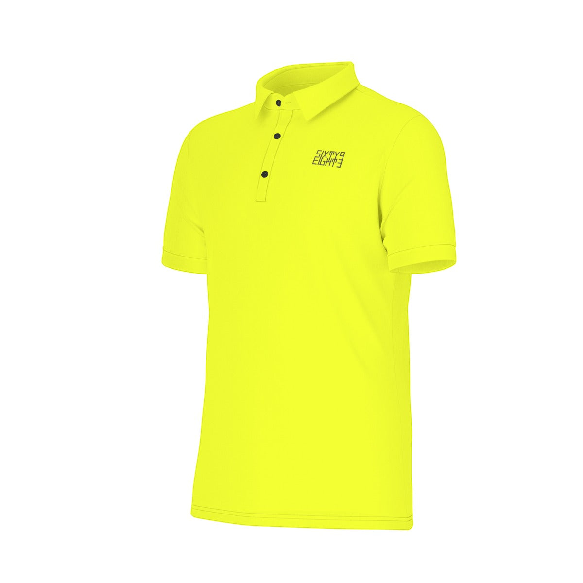 Sixty Eight 93 Logo Black Lemonade Men's Stretch Polo Shirt