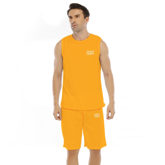 Sixty Eight 93 Logo White Orange Men's Basketball Set