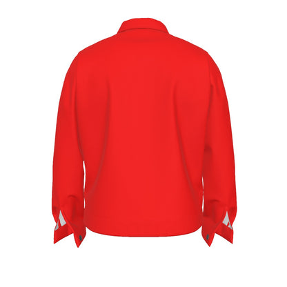Sixty Eight 93 Logo White Red Unisex Lapel Jacket