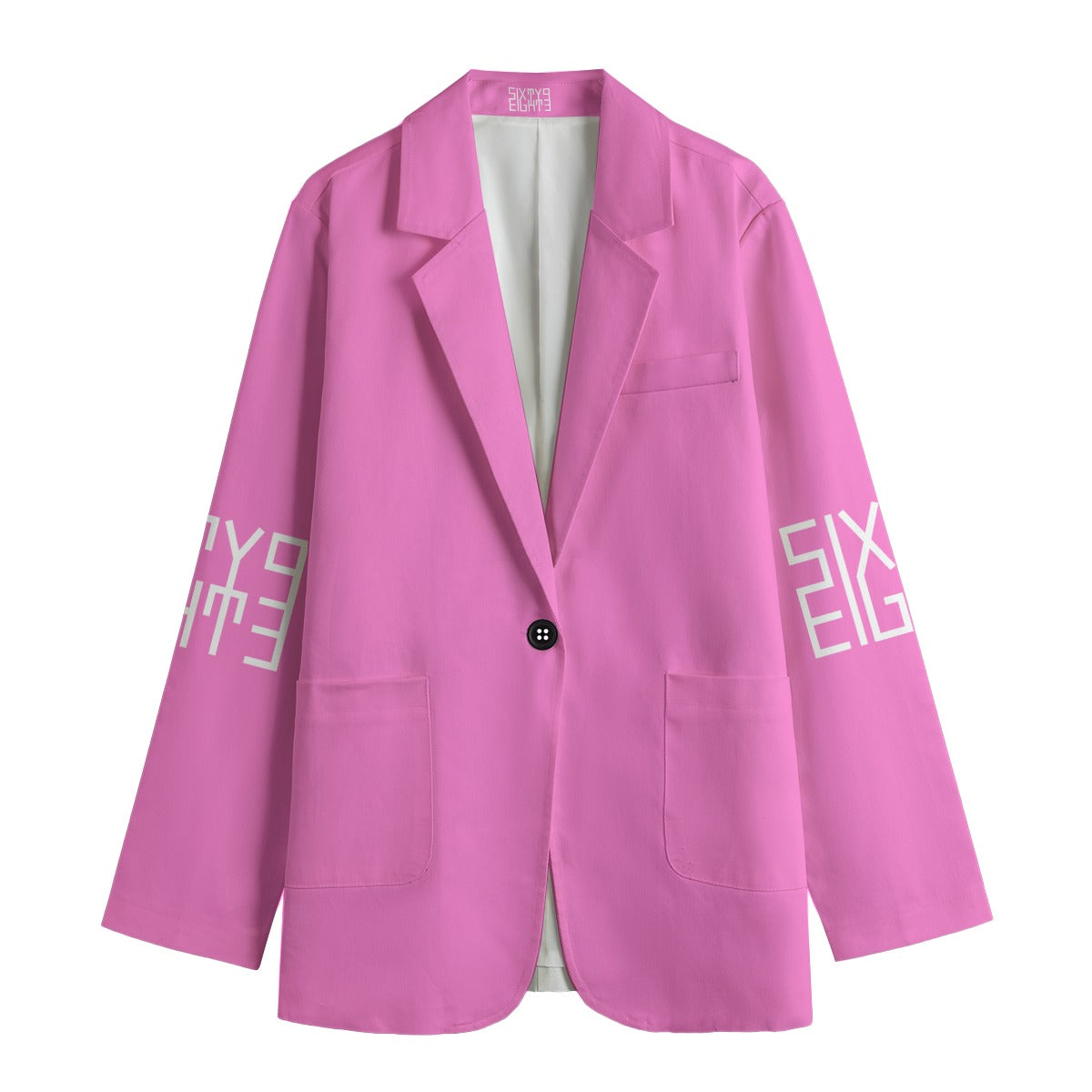 Sixty Eight 93 Logo White Women's Leisure Blazer #6