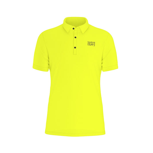 Sixty Eight 93 Logo Black Lemonade Men's Stretch Polo Shirt