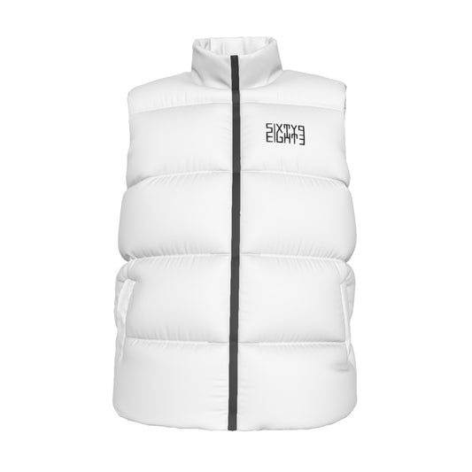 Sixty Eight 93 Logo Black White Unisex Puffer Vest