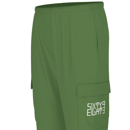 Sixty Eight 93 Logo White Forest Green Unisex Scrub Set With Six Pockets