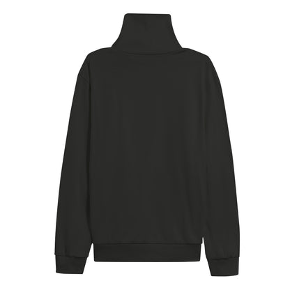 Sixty Eight 93 Logo White Black Unisex Turtleneck Knitted Fleece Sweater