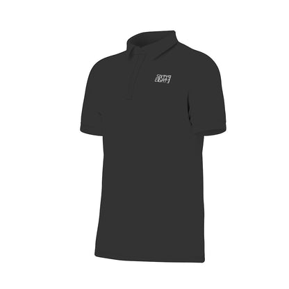 Sixty Eight 93 Logo White Black Men's Stretch Polo Shirt