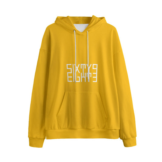 Sixty Eight 93 Logo White Orange Unisex Plus Fleece Pullover Hoodie