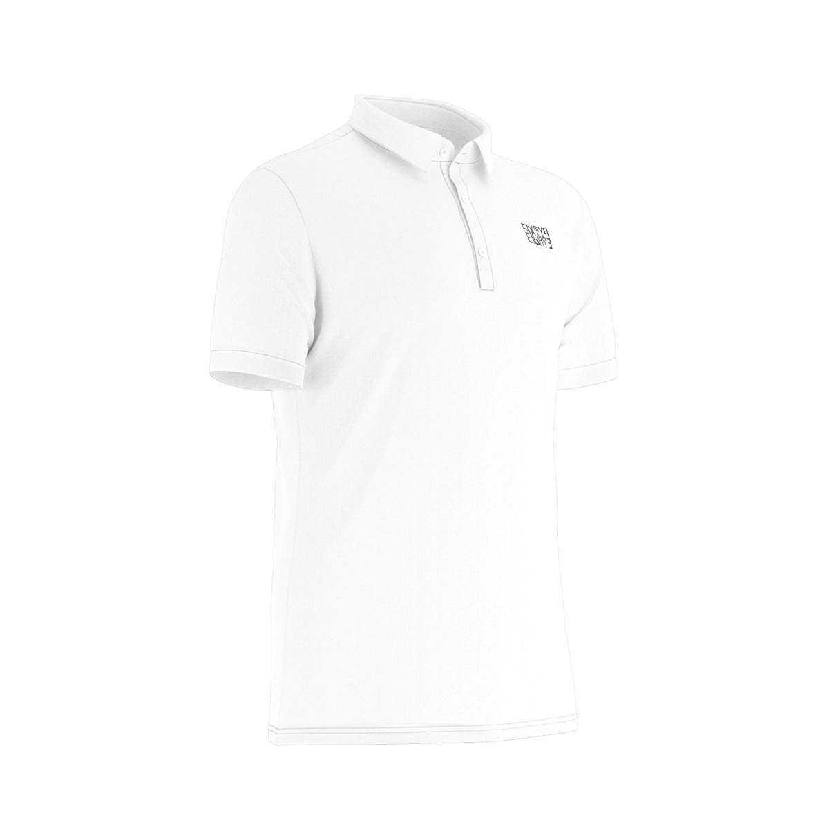 Sixty Eight 93 Logo Black White Men's Stretch Polo Shirt