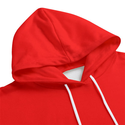 Sixty Eight 93 Logo White Red Unisex Plus Fleece Pullover Hoodie