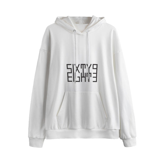 Sixty Eight 93 Logo Black White Unisex Plus Fleece Pullover Hoodie