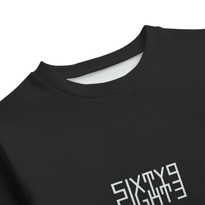 Sixty Eight 93 Logo White Black Kid's Round Neck Sweatshirt