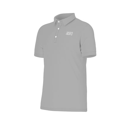 Sixty Eight 93 Logo White Grey Men's Stretch Polo Shirt