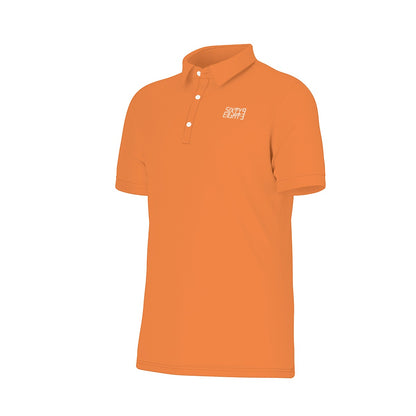Sixty Eight 93 Logo White Netherland Orange Men's Stretch Polo Shirt