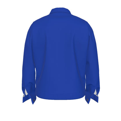 Sixty Eight 93 Logo White Blue Unisex Lapel Jacket