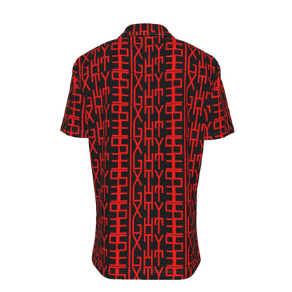 Sixty Eight 93 Infinity Red & Black Button Up Shirt