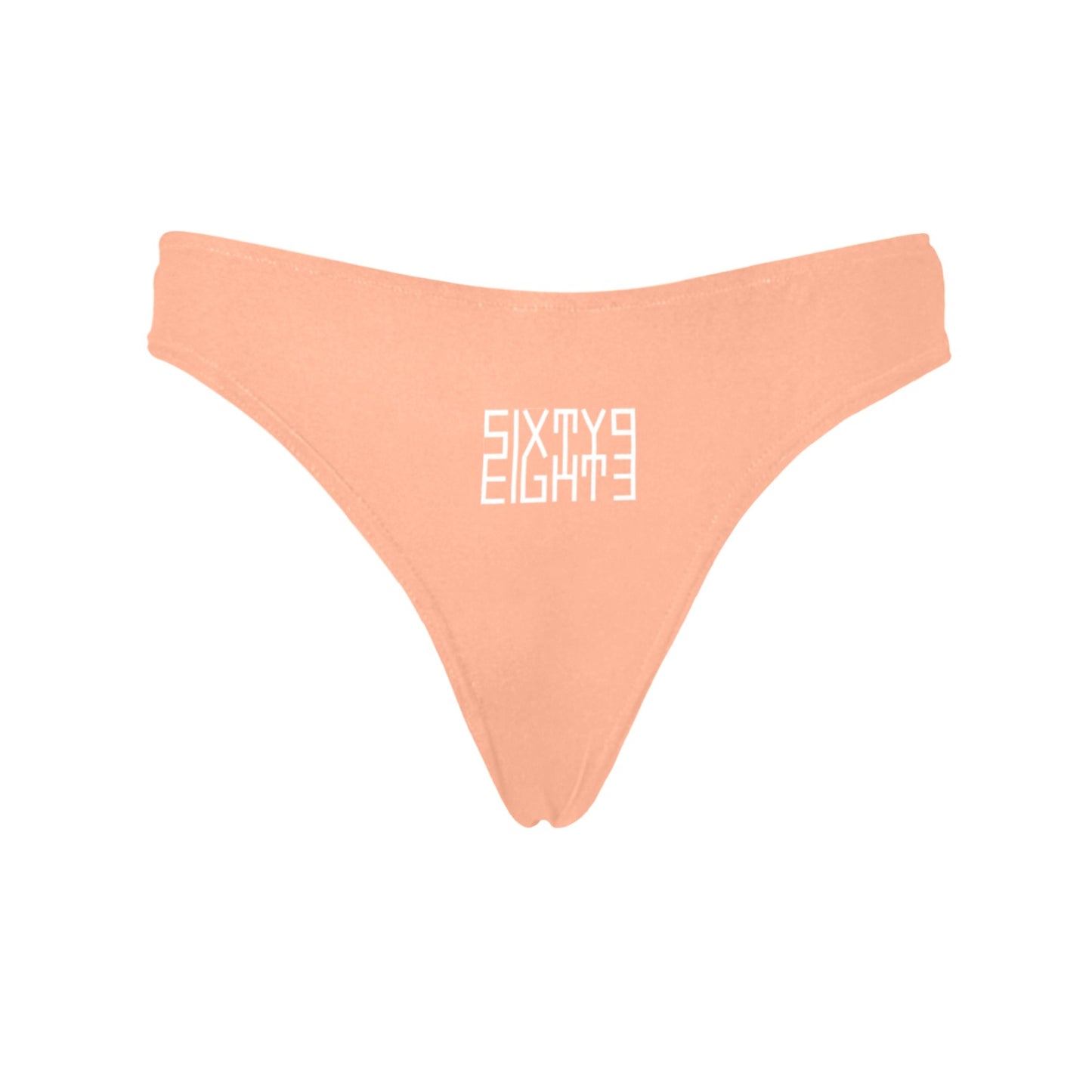 Sixty Eight 93 Logo White Peach Thong