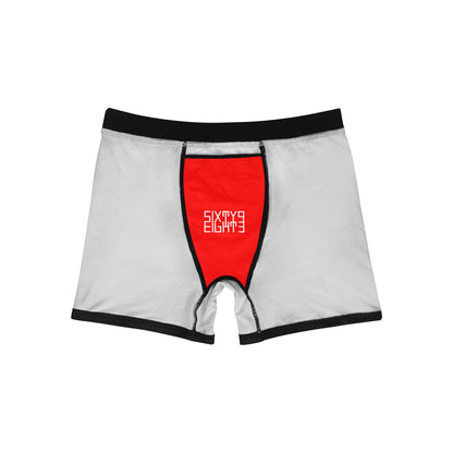 Sixty Eight 93 Logo White Red Boxer Briefs with Inner Pocket
