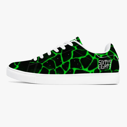 Sixty Eight 93 Logo White Boa Black Lime Classic Low-Top Leather Shoes