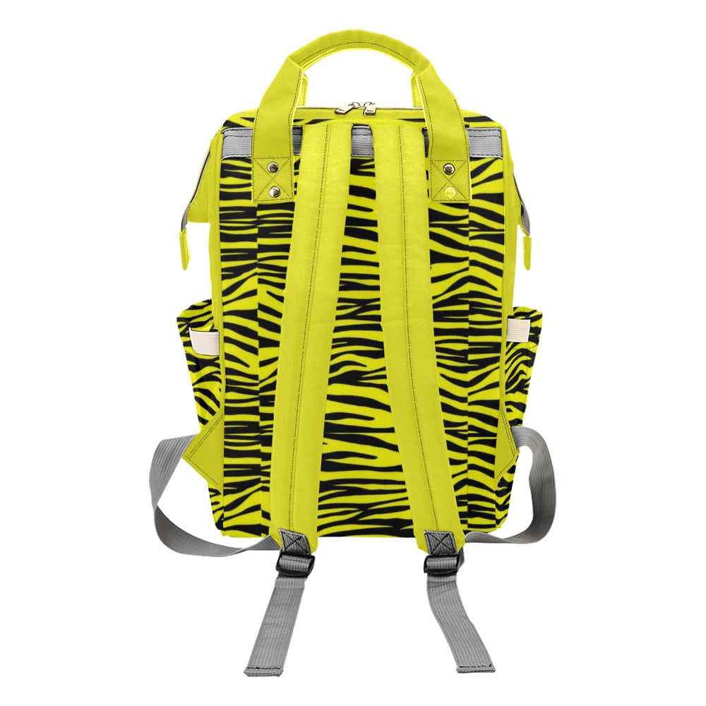 Sixty Eight 93 Logo White Cheetah Black Lemonade Multi-Function BackPack