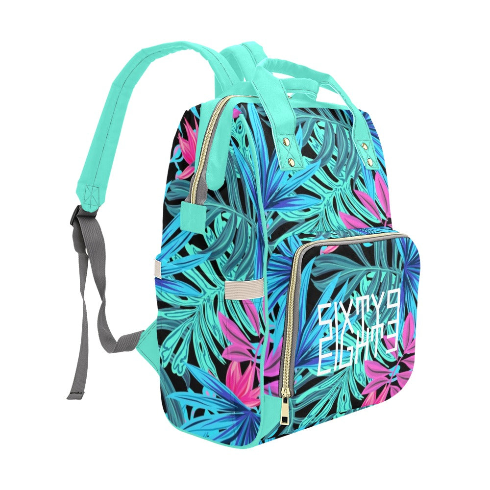 Sixty Eight 93 Logo White Tropical 1.0 Multi-Function BackPack