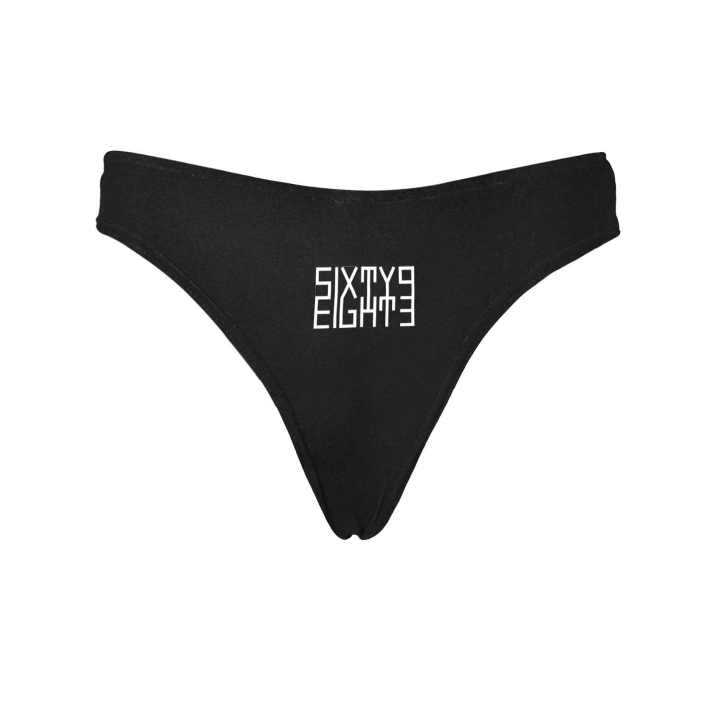 Sixty Eight 93 Logo White Black Thong