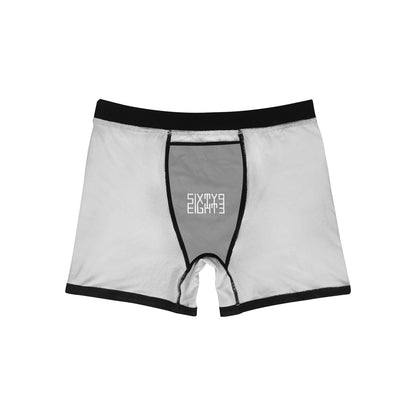 Sixty Eight 93 Logo White Grey Boxer Briefs with Inner Pocket