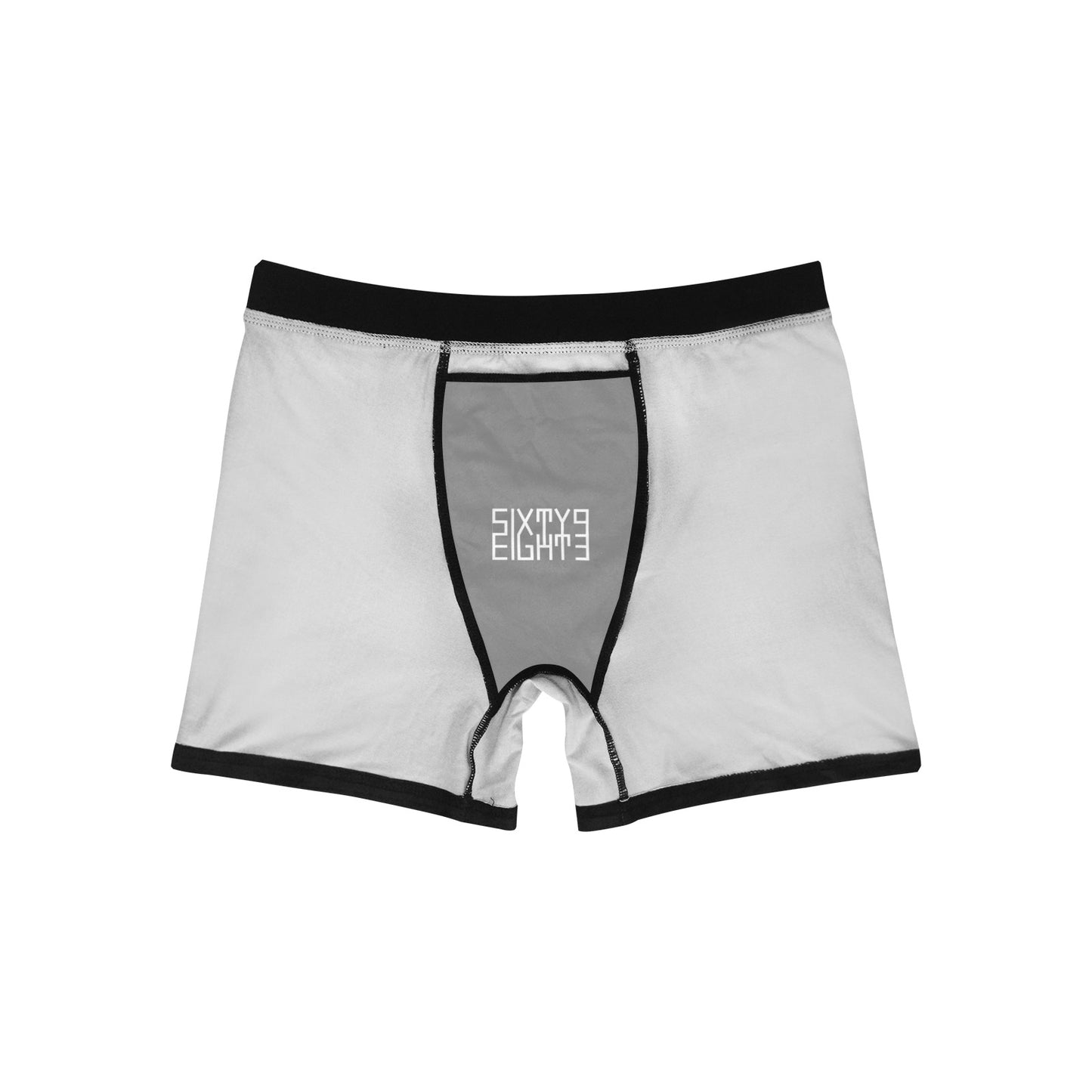 Sixty Eight 93 Logo White Grey Boxer Briefs with Inner Pocket