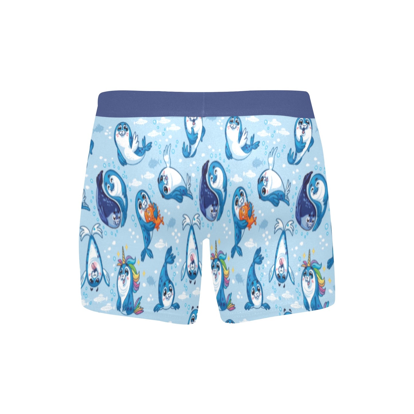 Sixty Eight 93 Logo White Under the Sea Boxer Briefs with Inner Pocket