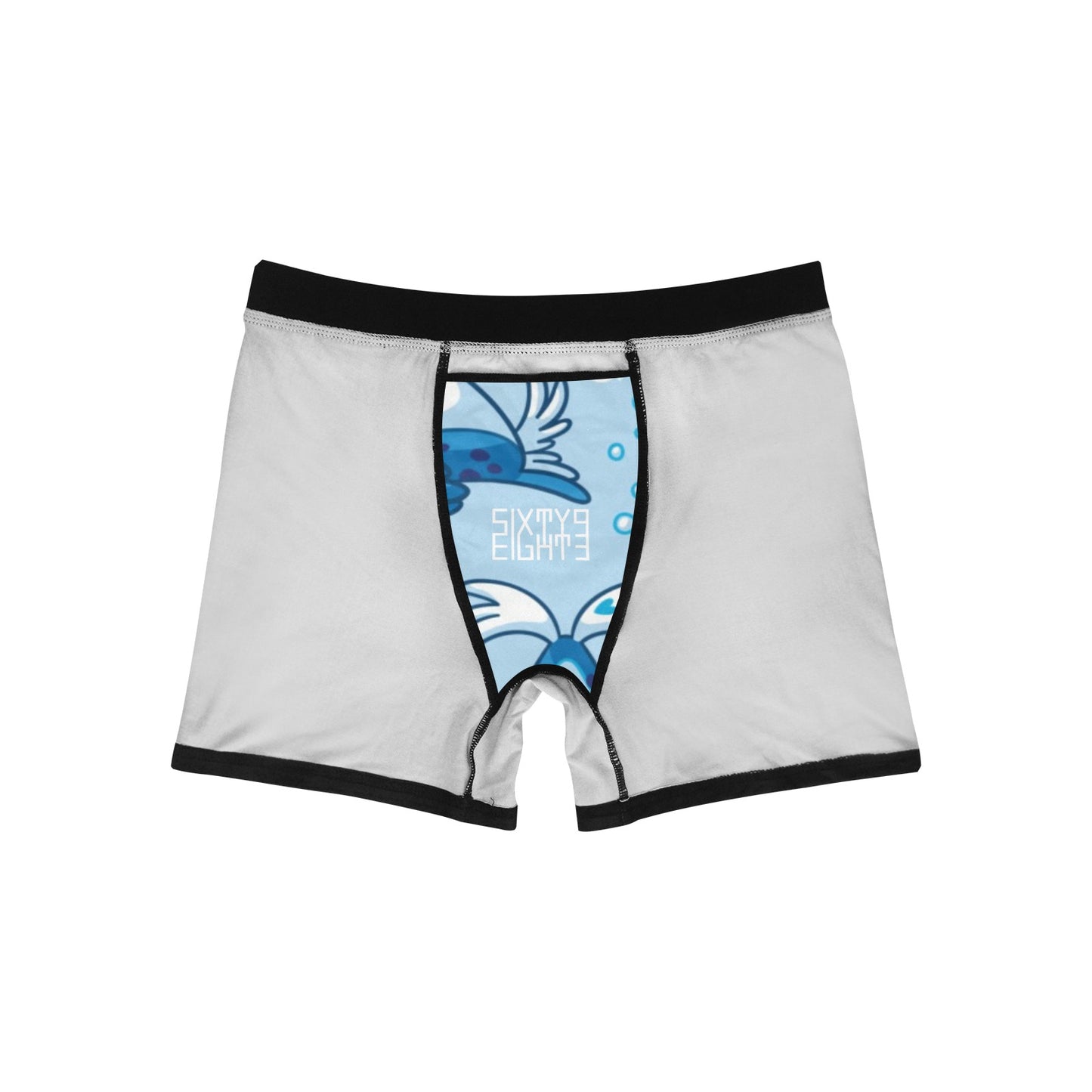 Sixty Eight 93 Logo White Under the Sea Boxer Briefs with Inner Pocket
