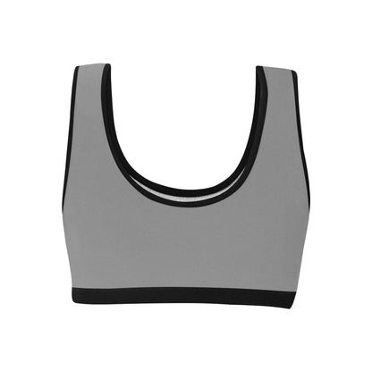 Sixty Eight 93 Logo White Grey & Black Sports Bra