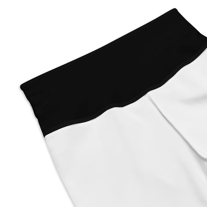 Sixty Eight 93 Logo White & Black Biker Shorts