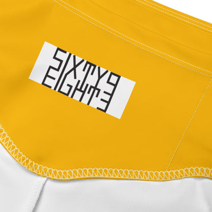 Sixty Eight 93 Logo Black & Orange Biker Shorts