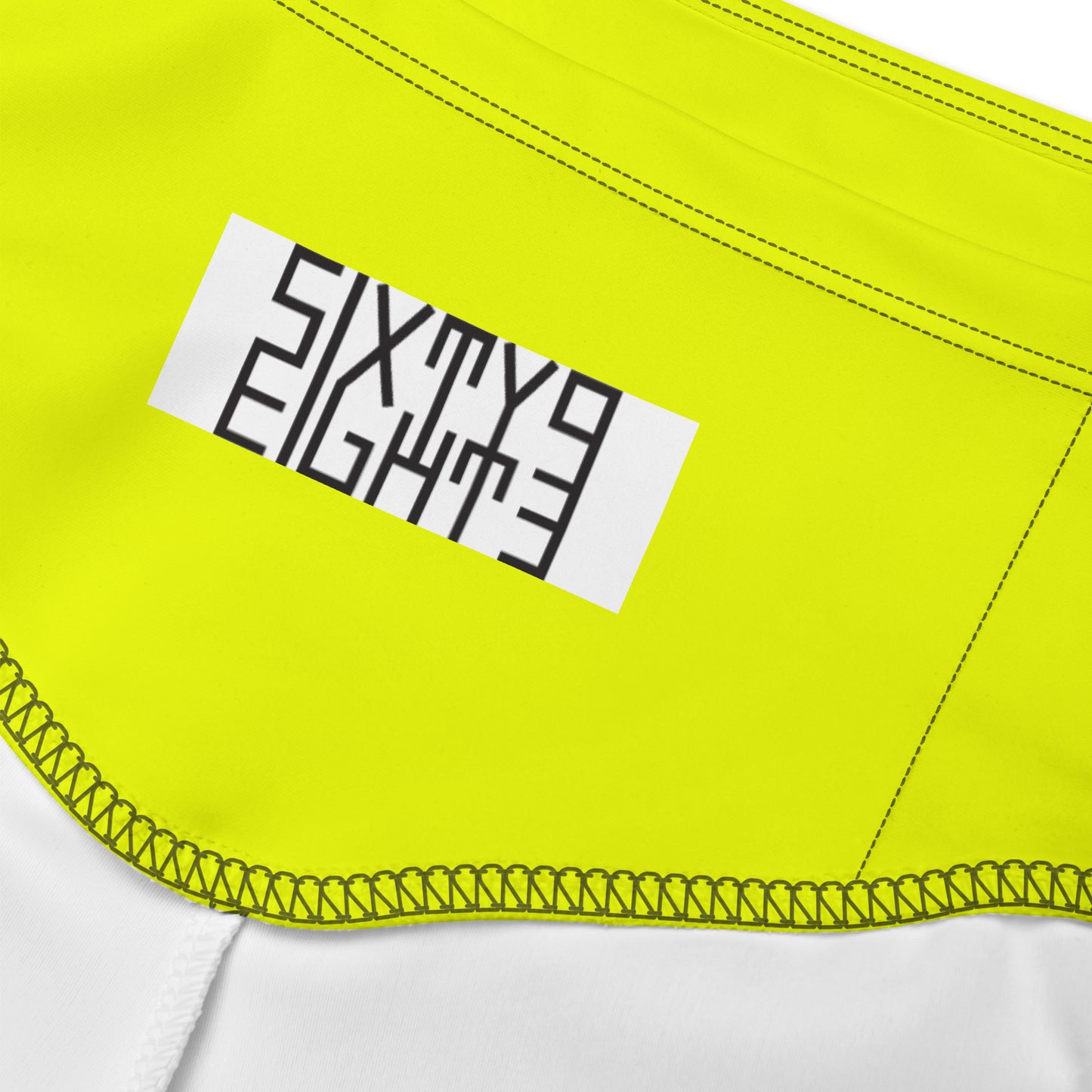 Sixty Eight 93 Logo Black Lemonade Biker Shorts