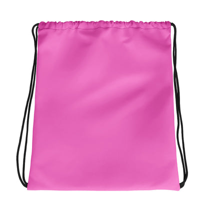 Sixty Eight 93 Logo White & Pink Drawstring Bag