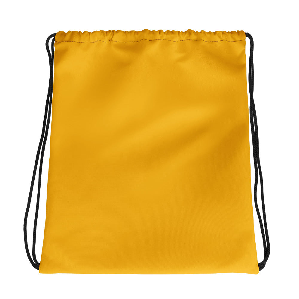 Sixty Eight 93 Logo White & Orange Drawstring Bag