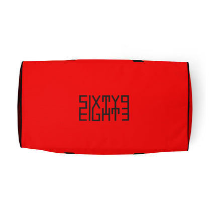 Sixty Eight 93 Logo Black & Red Duffle Bag