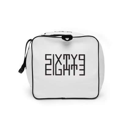Sixty Eight 93 Logo Black & White Duffle Bag