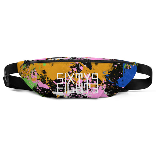 Sixty Eight 93 Logo White Splatter #2 Fanny Pack