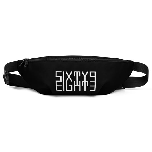 Sixty Eight 93 Logo White Black Fanny Pack