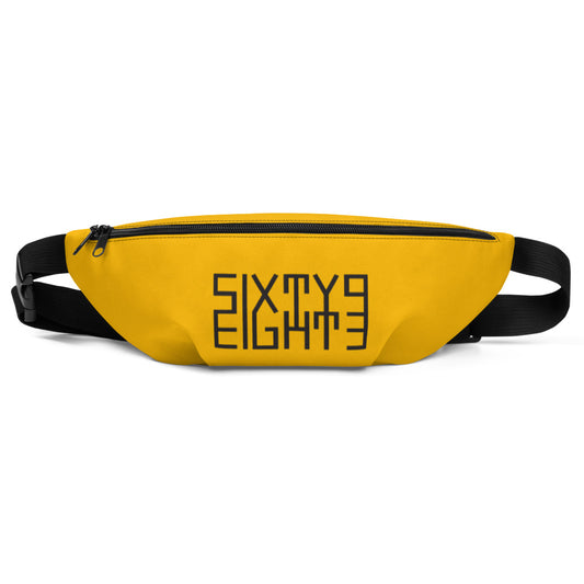 Sixty Eight 93 Logo Black & Orange Fanny Pack