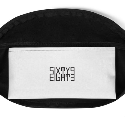 Sixty Eight 93 Logo Black & White Fanny Pack