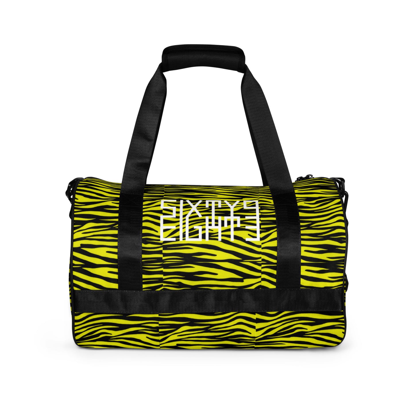 Sixty Eight 93 Logo White Zebra Black Lemonade Gym Bag