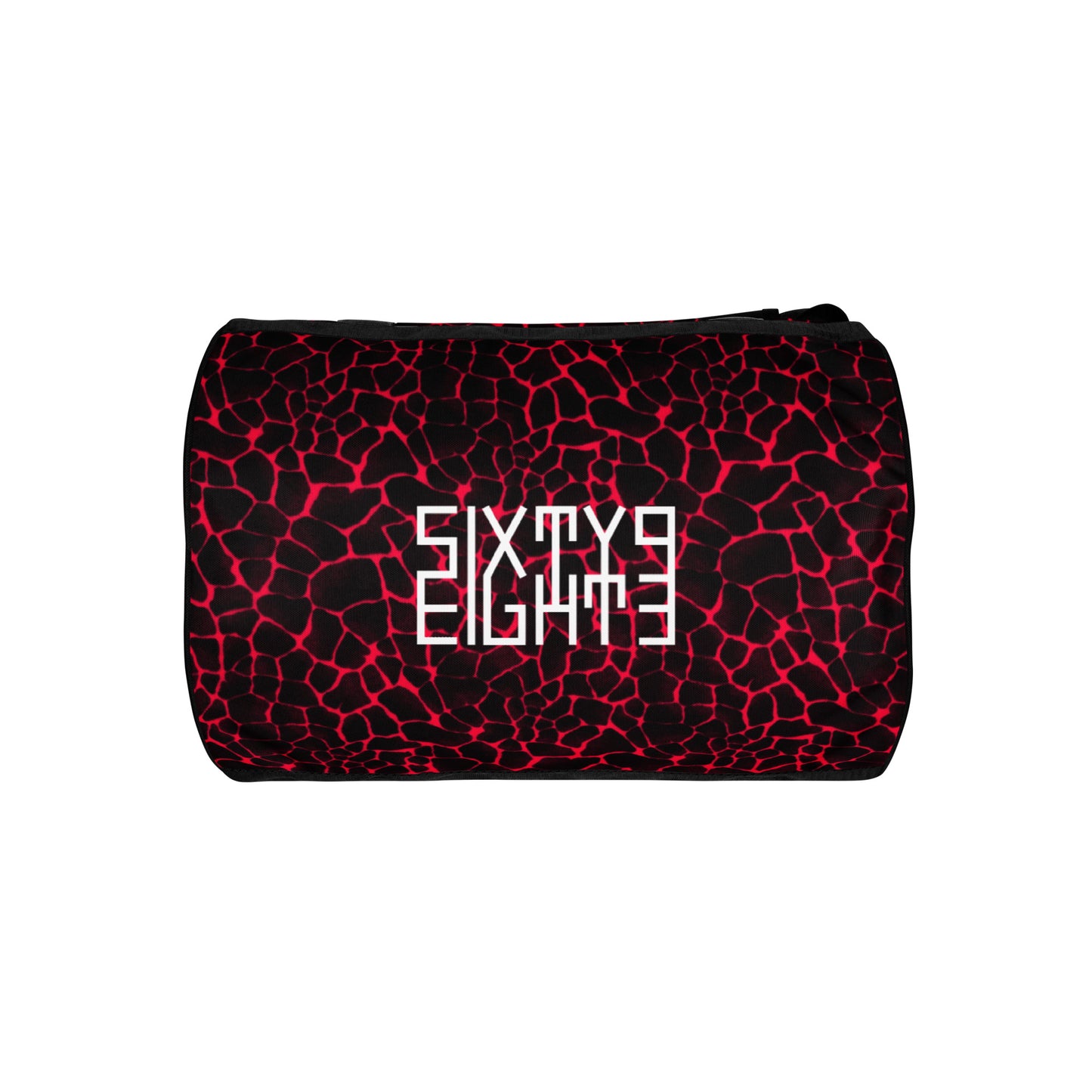 Sixty Eight 93 Logo White Boa Red & Black Gym Bag