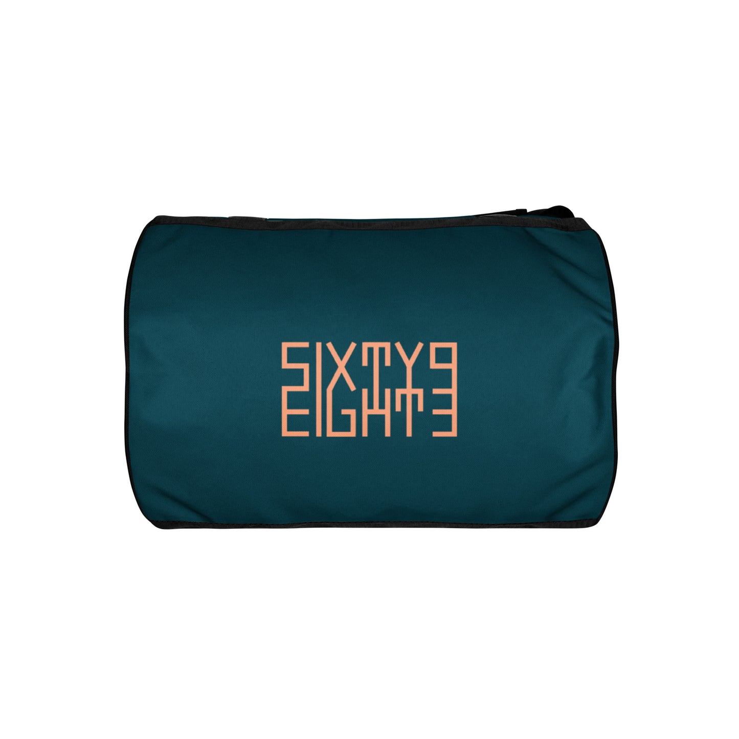 Sixty Eight 93 Logo Peach & Dark Teal Gym Bag