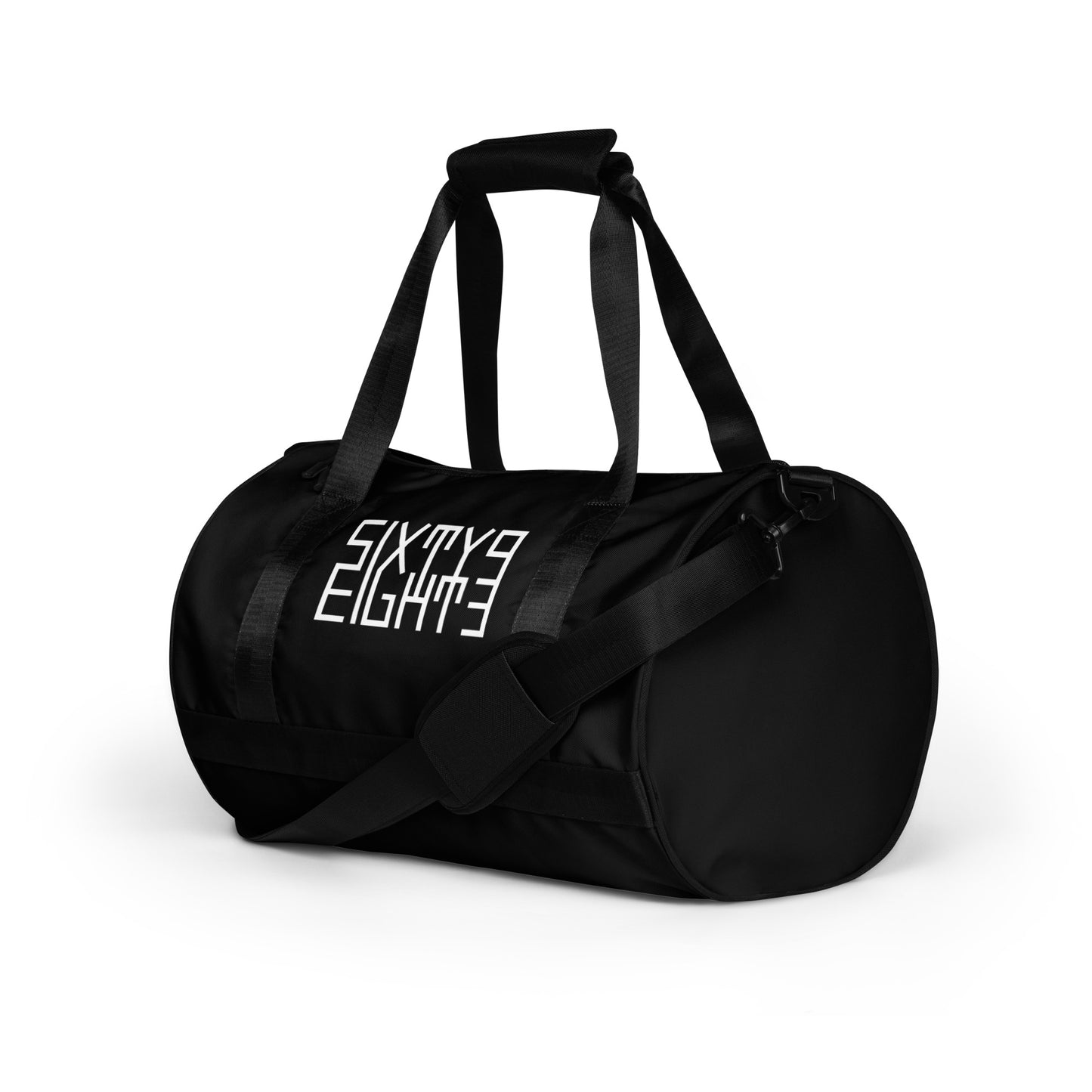 Sixty Eight 93 Logo White & Black Gym Bag
