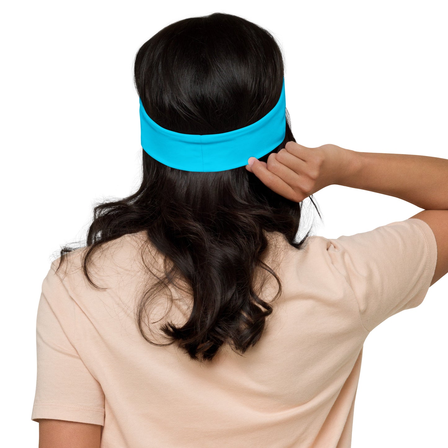 Sixty Eight 93 Logo Black Aqua Blue Headband