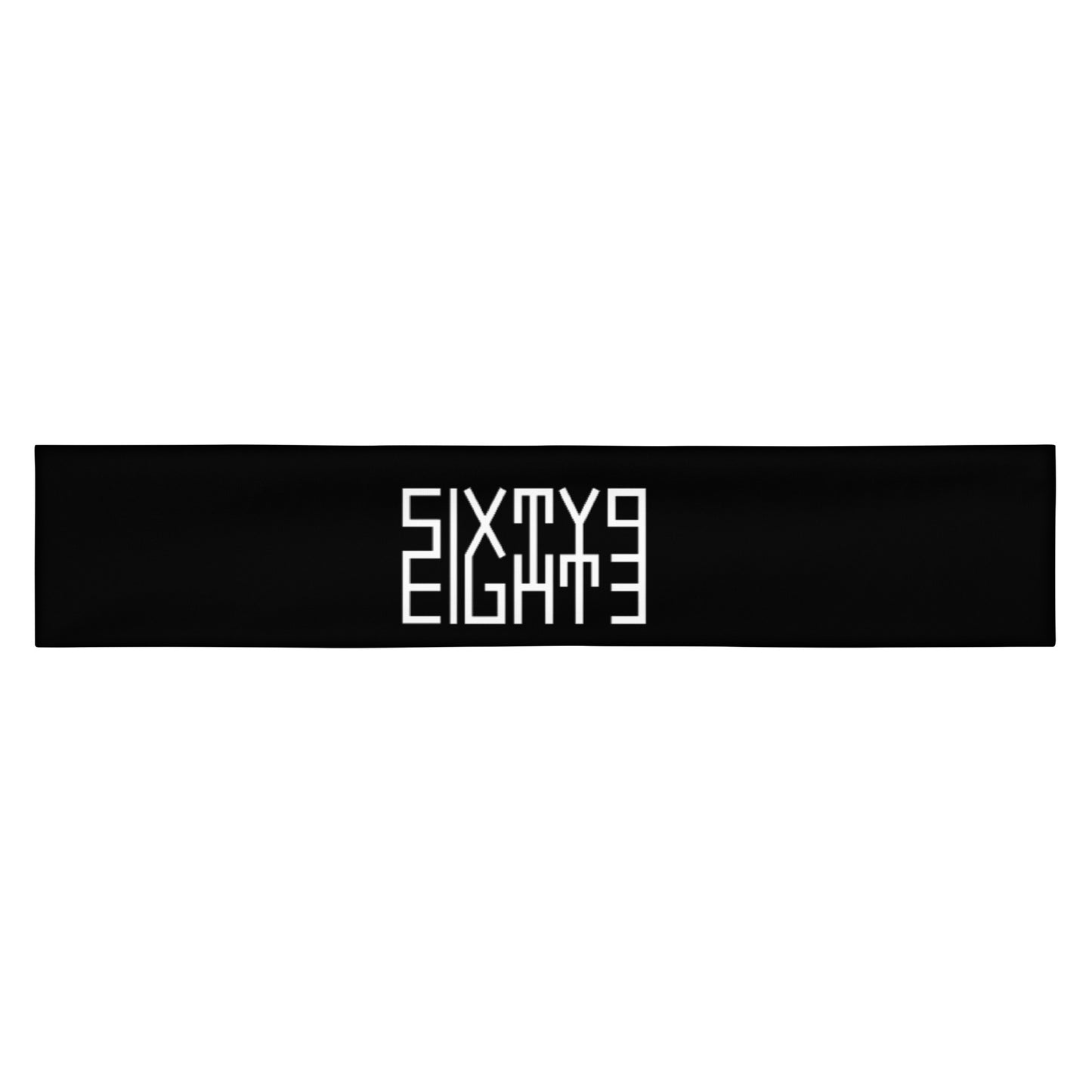 Sixty Eight 93 Logo White Black Headband