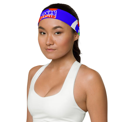 Sixty Eight 93 Logo White Splatter #15 Headband