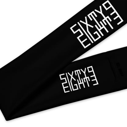 Sixty Eight 93 Logo White Black Headband